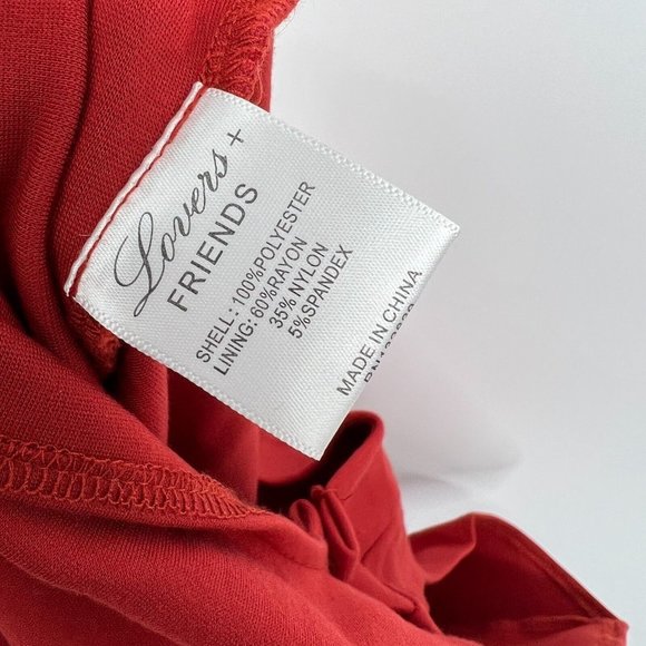 Lovers + Friends Dress Red Blush Cutout Lace Open Back Sleeveless - Picture 12 of 12